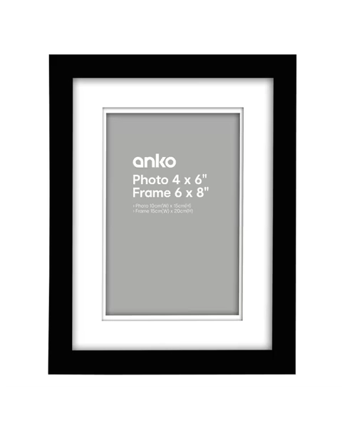 Nice Photo Frame - 4in. x 6in. (10cm x 15cm), Black - Black - One Size