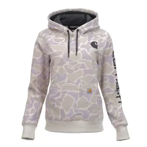 Carhartt Women's Relaxed Fit Midweight Logo Sleeve Graphic Printed Sweatshirt