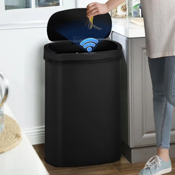 Dkelincs 13 Gallon Automatic Trash Can with Motion Sensor 49L Touchless Kitchen Garbage Can with Removable Lid, Waterproof for Home Bathroom - Walmart.com
