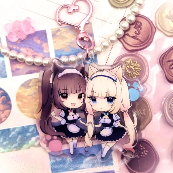 Nekopara: Chocola & Vanilla Acrylic Keychain