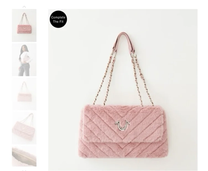 

PLUSH HORSESHOE CHAIN SHOULDER BAG - Nostalgia Rose | True Religion

