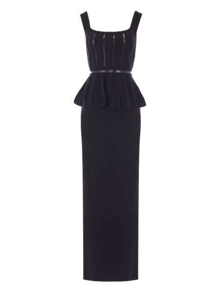 Elisabetta Franchi robe longue Red Carpet à design péplum | 38