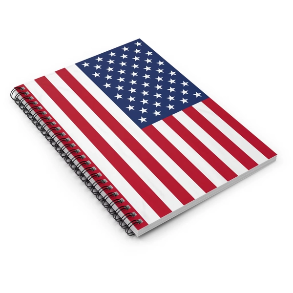 American Flag Spiral Notebook | Ruled Journal