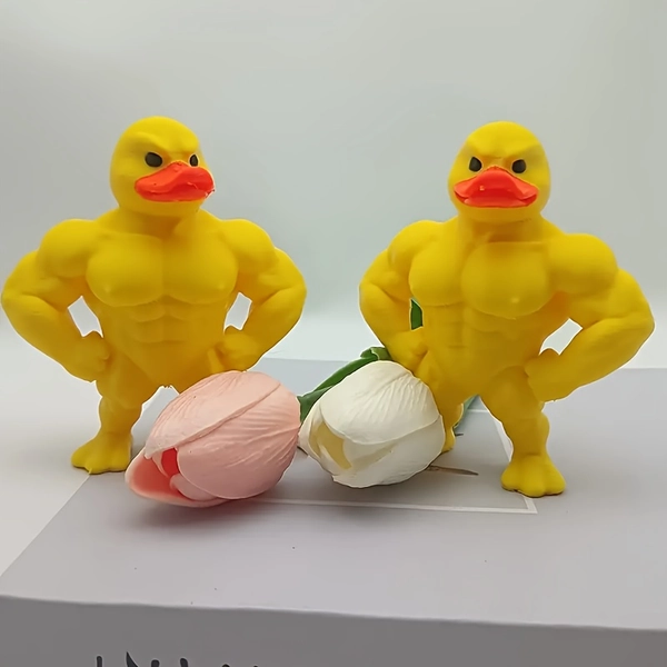 [Funny Muscle Duck Statue] Muscular Duck Statue - Classic Style Plastic Collectible Toy with Expressive Eyes, Detailed Muscle Definition, No Electricity Needed, Perfect for Halloween Decor & Home Display, Halloween Decorations, Playful Design, Detailed Craftsmanship, D Printed Muscle Duck, Muscle Figure, Muscle Animal, Funny Muscle Duck Statue, Large Abs Material Figure, Statue, Ornament For Home/living Room, Home Decor Item, Figurine, Sculpture, Statuette For Home Decoration, Room Decor, Halloween Decoration