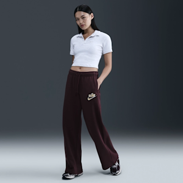 Nike Sportswear Club Fleece Women's Mid-Rise Wide-Leg Pants