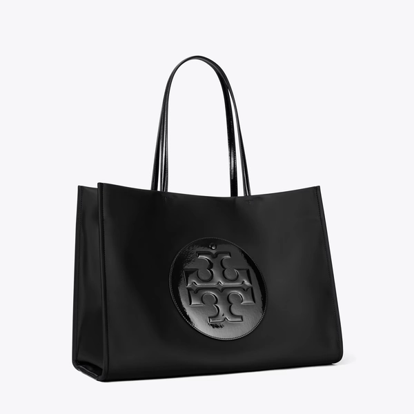 Ella Patent Tote in black, size OS