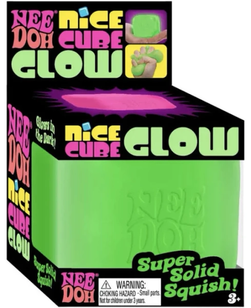 Nee Doh Cube Glow Green (Regular)