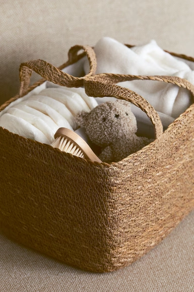 Seagrass nappy caddy - Beige