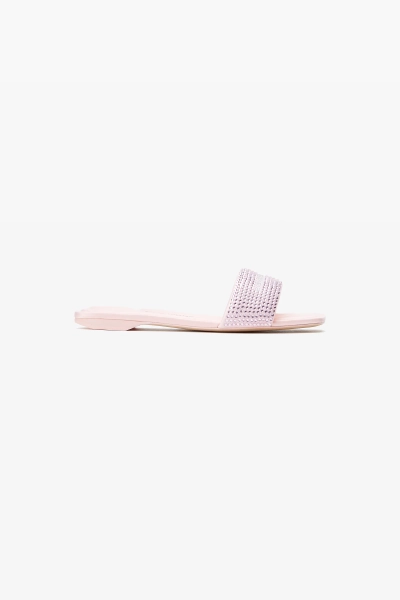 alexanderwang pink satin & crystal hotfix vy sandals US