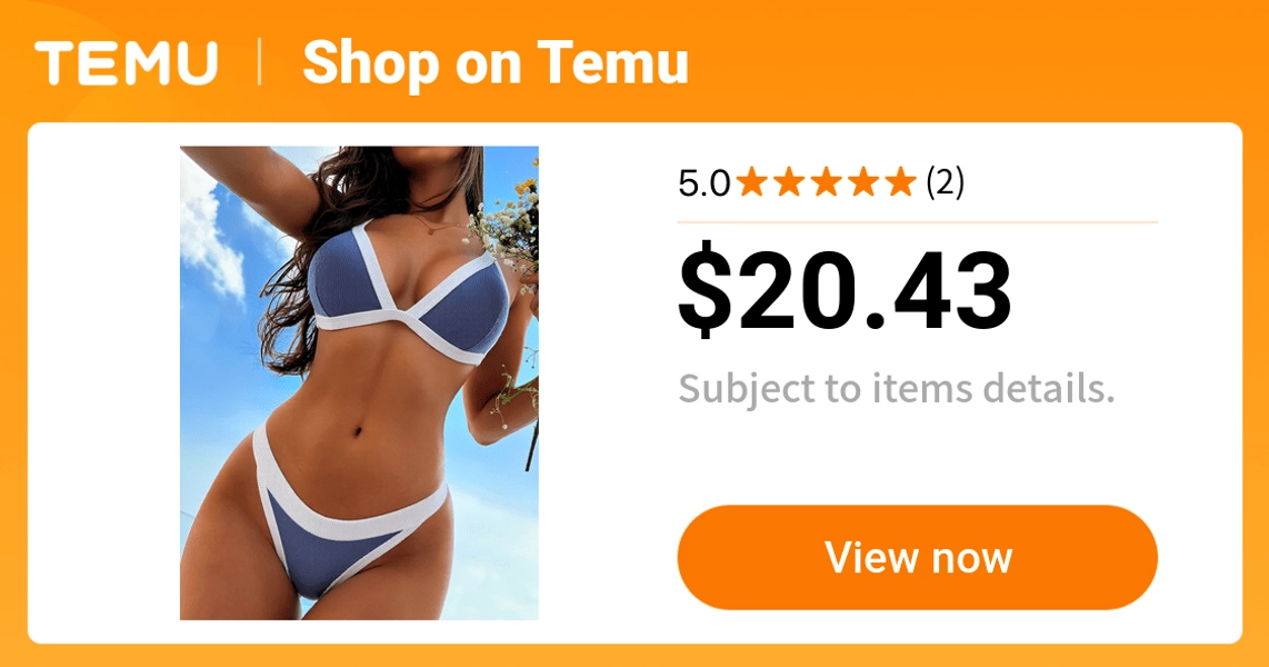 womens bikini swimsuit two piece set   split halter - Temu