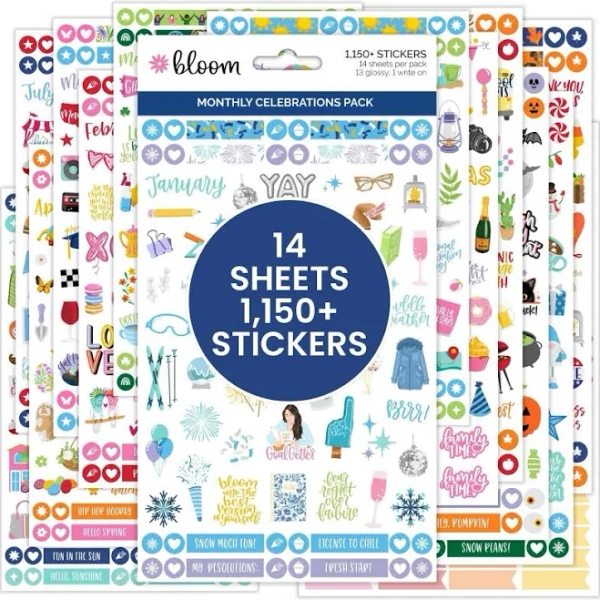 Bloom Daily Planner Monthly Celebrations Planner Stickers