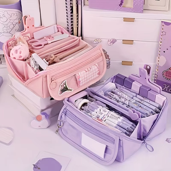 Pencil Case Large Capacity Student Stationery Case Pencil Bag Stationery Bag Multi-function Tabletop Storage Box for Boys Girls - AliExpress 21