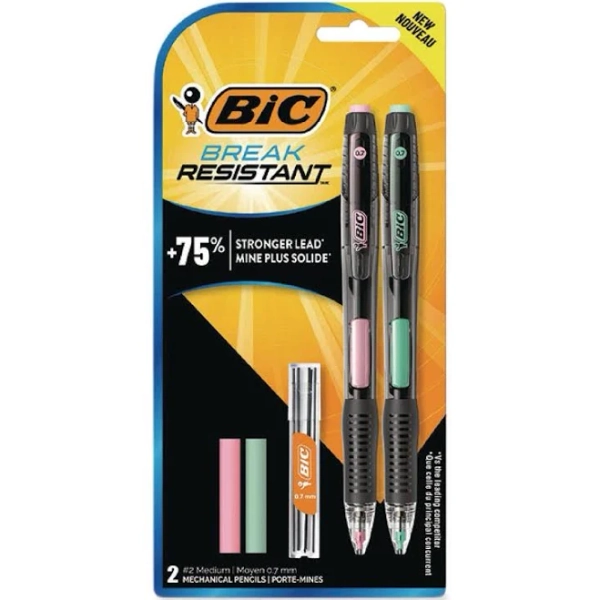 BIC Break-Resistant Mechanical Pencils with Erasers
