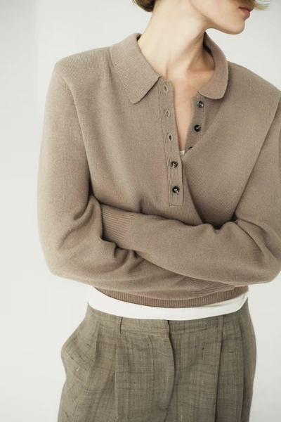 Shoulder-pad polo jumper - Mole
