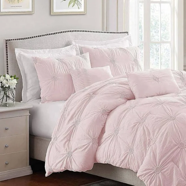 Cathay Home Inc. Floral Comforter Set