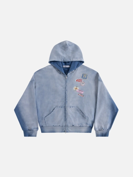Aelfric Eden Badge Boxy Zip Up Hoodie – Discover Distinctive Style And Creative Energy