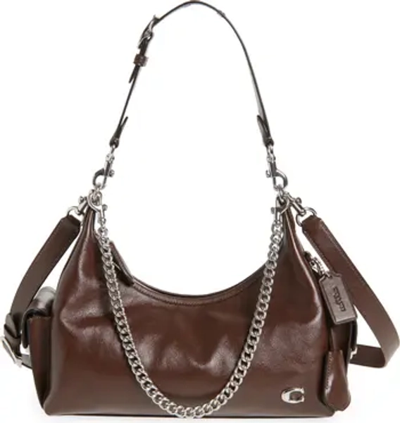Juliet 30 Glazed Leather Pocket Bag