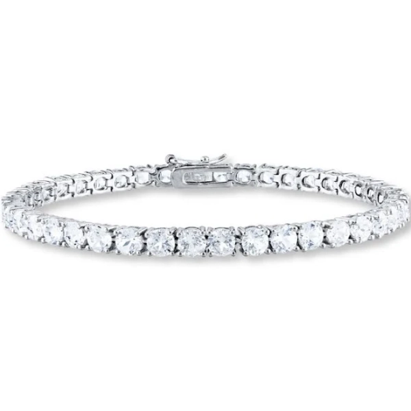 Sterling Silver Lab-Created Sapphire Bracelet