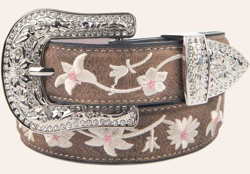 Angel Ranch Girl's Floral Embroidered Belt