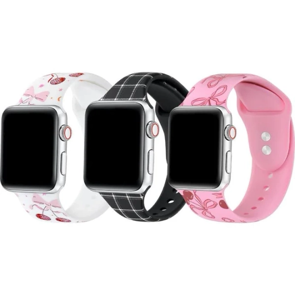 3-Pack Silicone Apple Watch Watchbands