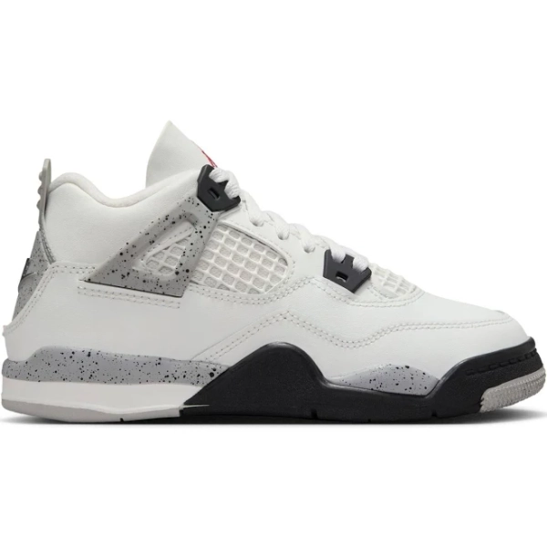 Kids Jordan 4 Retro White Cement
