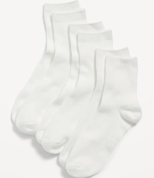 Old Navy Women's Quarter Crew Socks 3-Pack for