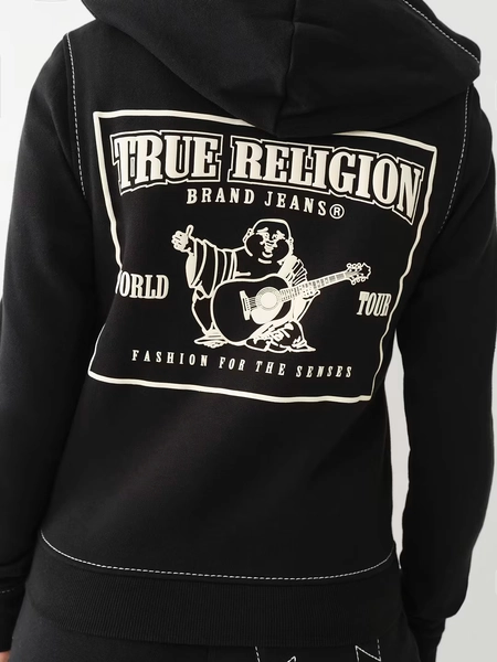 BIG T STITCH LOGO ZIP HOODIE
