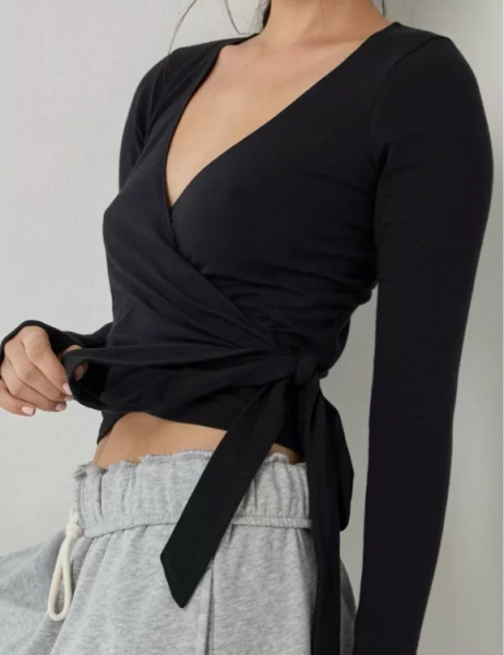 Out From Under Bec Ballet Wrap Top