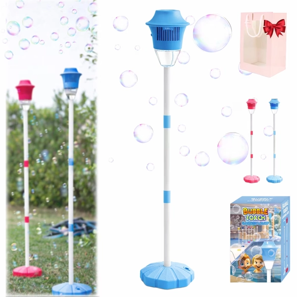Automatic Bubble Torch Garden Lamp, Bubble Maker Stand, 47 Inches Standing Tiki Torchs Bubbles Machine 