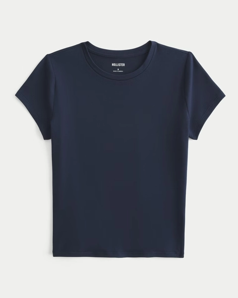Soft Stretch Seamless Fabric Crew Baby Tee