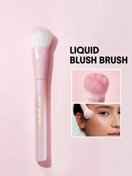 SHEGLAM Color Bloom Liquid Blush Brush Synthetic Kitty Paw Deaign Blush Brush Professional Soft Makeup Brush Liquid Blending Makeup Tool Brand Beauty Makeup Face Paint Cosmetic For Women Girls Perfect For Fall Winter Ideal For Y2K Fancy Fashion Suitable For Birthday Christmas Present Party Ready Best Color