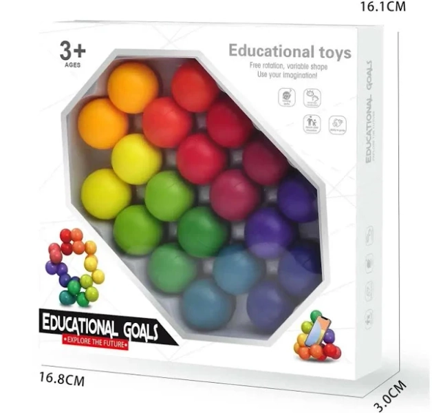2025 Fidget Toy 3D Puzzle Ball Endless Twisted and Turned Flexible Jionts Stress Relief Desk Sculpture Toys for Kids Adult Gifts
