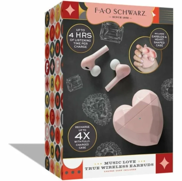 Fao Schwarz Headphones | Nib - Fao Schwartz Music Love True Bluetooth Wireless Earbuds | Color: Pink | Size: Os | Kreenesteves's Closet