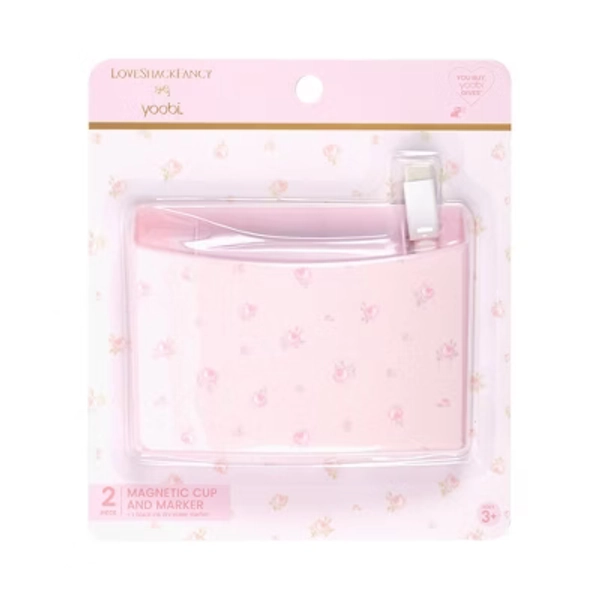 LoveShackFancy x Target - Yoobi Blooming Heirloom Ditsy Magnetic Cup with Marker Ballet Bloom