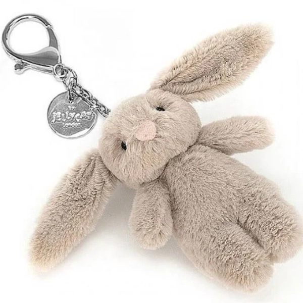 Jellycat New Bashful Bunny Beige Bag Charm - New Toys & Collectibles