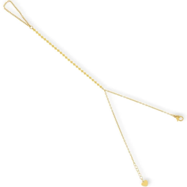 18K Gold Plated Stainless Steel Waterproof Ball Chain Hand Bracelet