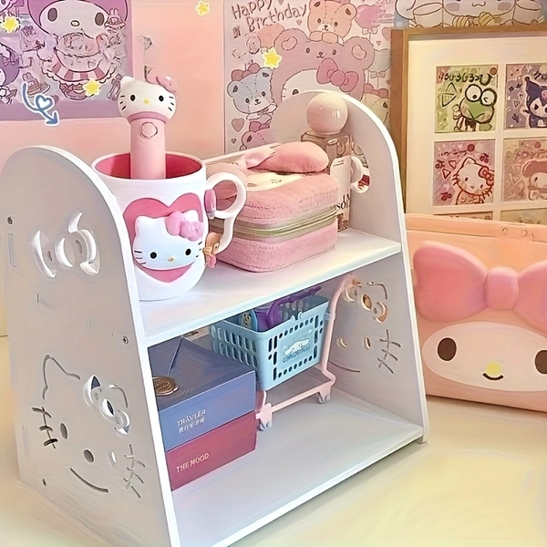 Desktop Organizer Rack Hello Kitty Room Decor Countertop Storage, Utility Racks