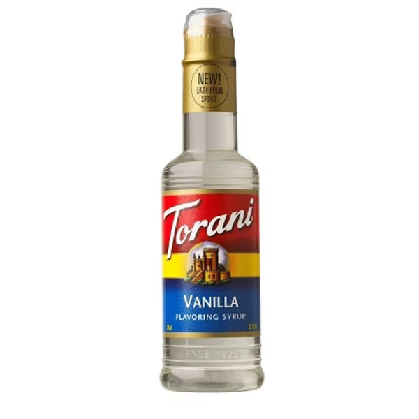 Torani Naturally Sweetened Vanilla Syrup for Coffee Drinks and Desserts - 12.7 fl oz