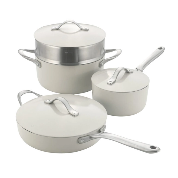 ProCook Soho Cookware Set  4 Piece Cream