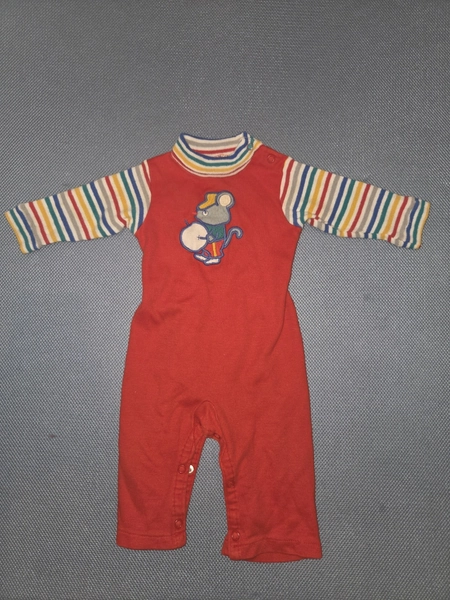 Vintage Carters 80’s One Piece Mouse Romper 12 Months