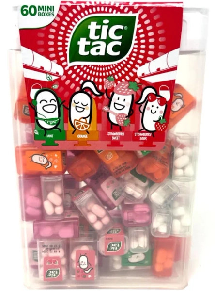 Tic Tac Tictac Travels Mini Pack Sealed 60 Mini Boxes Strawberry Mint