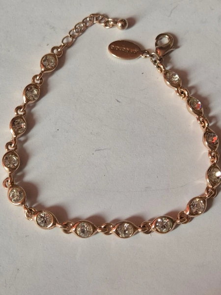 Jon Richard Rose Gold Tone Crystal Tennis Bracelet