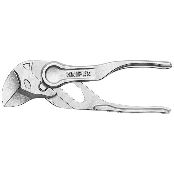 KNIPEX Pliers Wrench XS, 4", Bare Handles, Embossed, Bulk 86 04 100