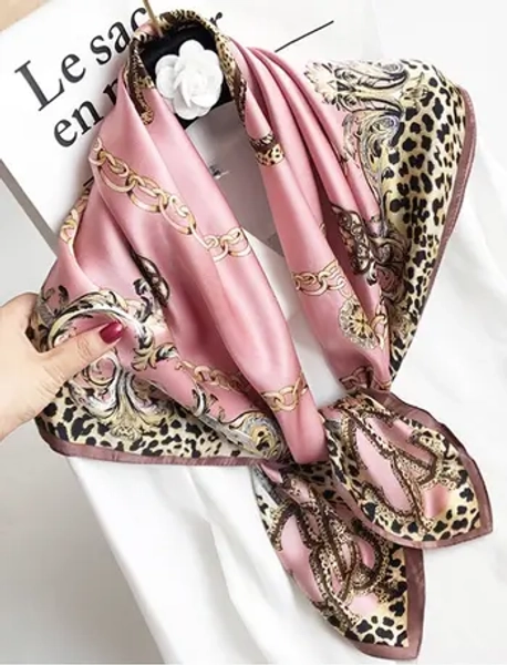 Pure Mulberry Silk Printed Square Shawl Scarf