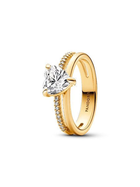Double Band Heart Ring