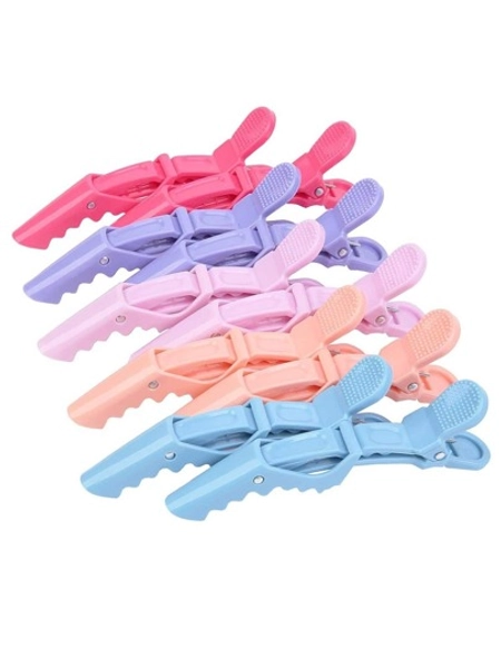 6/10pcs Multi-Function Hair Styling Sectioning Clips Alligator Clips For Hairstylists, Professional Beauty Salons, Women Hair Clips, Plastic Anti-Slip Hair Clips,Hair Accessories ,Hair Styling Tools,Summer,Holiday,Travel,Festival,Party - Size one-size