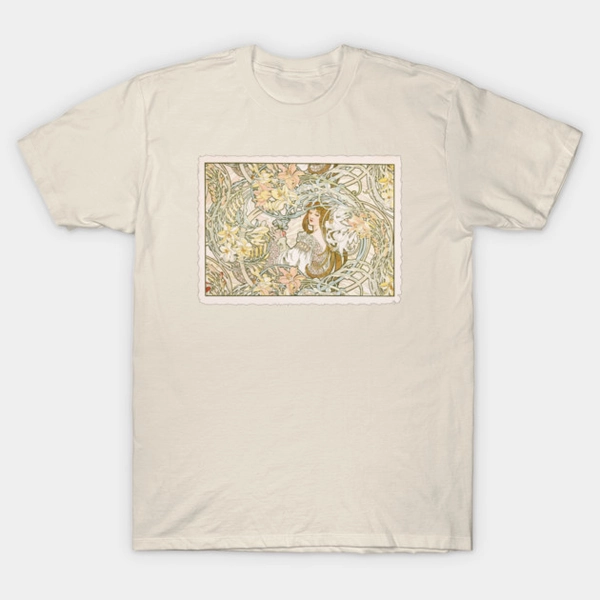 Woman among flowers T-Shirt