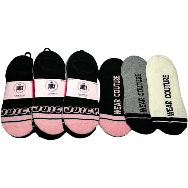 Juicy Couture 12 Lot Pack Pairs Liner Socks No Show Ankle Athletic