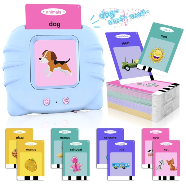 MAGOTAN Talking Flash Cards Learning Toys for 1-6 Years Old Boys Girls, Educational Toddlers Toys for Kids,Speech Therapy Toys Autism Toys Christmas Birthday Gifts for Toddler Boys Girls (Blue) - Walmart.com