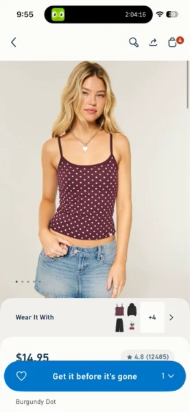 Hollister reversible tank top